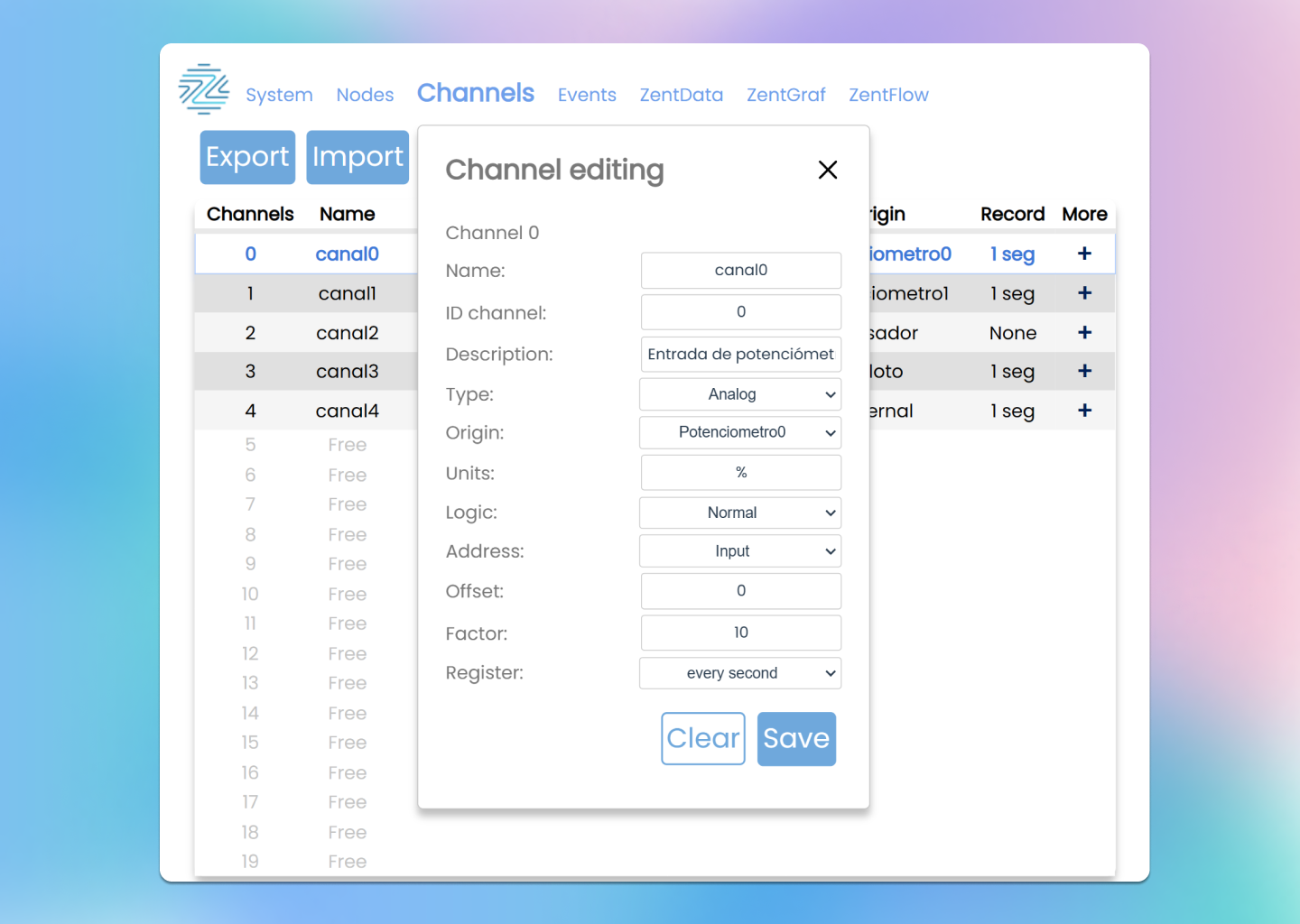 modal channels 